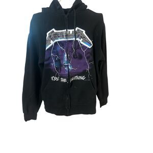 Nice women graphic Metallica Ride The Lightning Zip Up Hoodie full zip hoodie ja